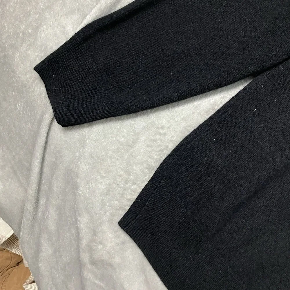 J.Crew‎ Mens XL 100% Cashmere Crewneck Sweater Black Long Sleeve NWT Read